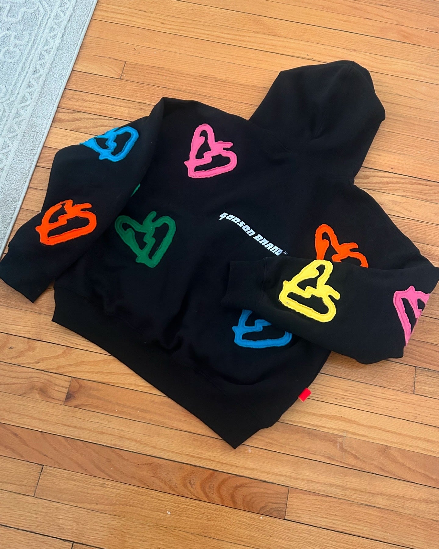 Aura Appliqué Cropped Hoodie