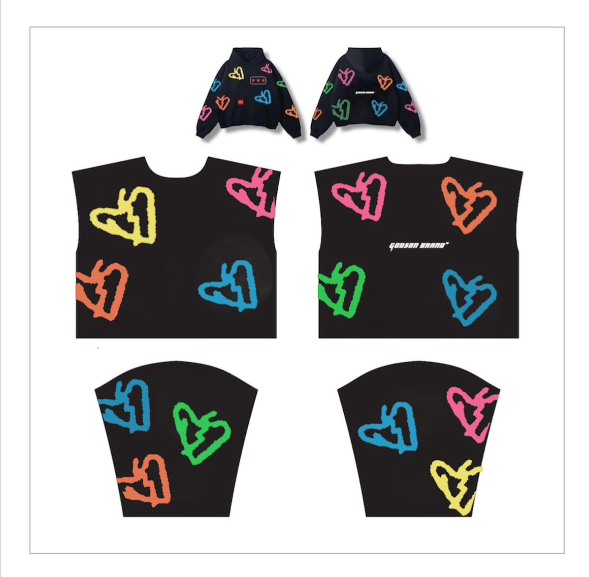 Aura Appliqué Cropped Hoodie