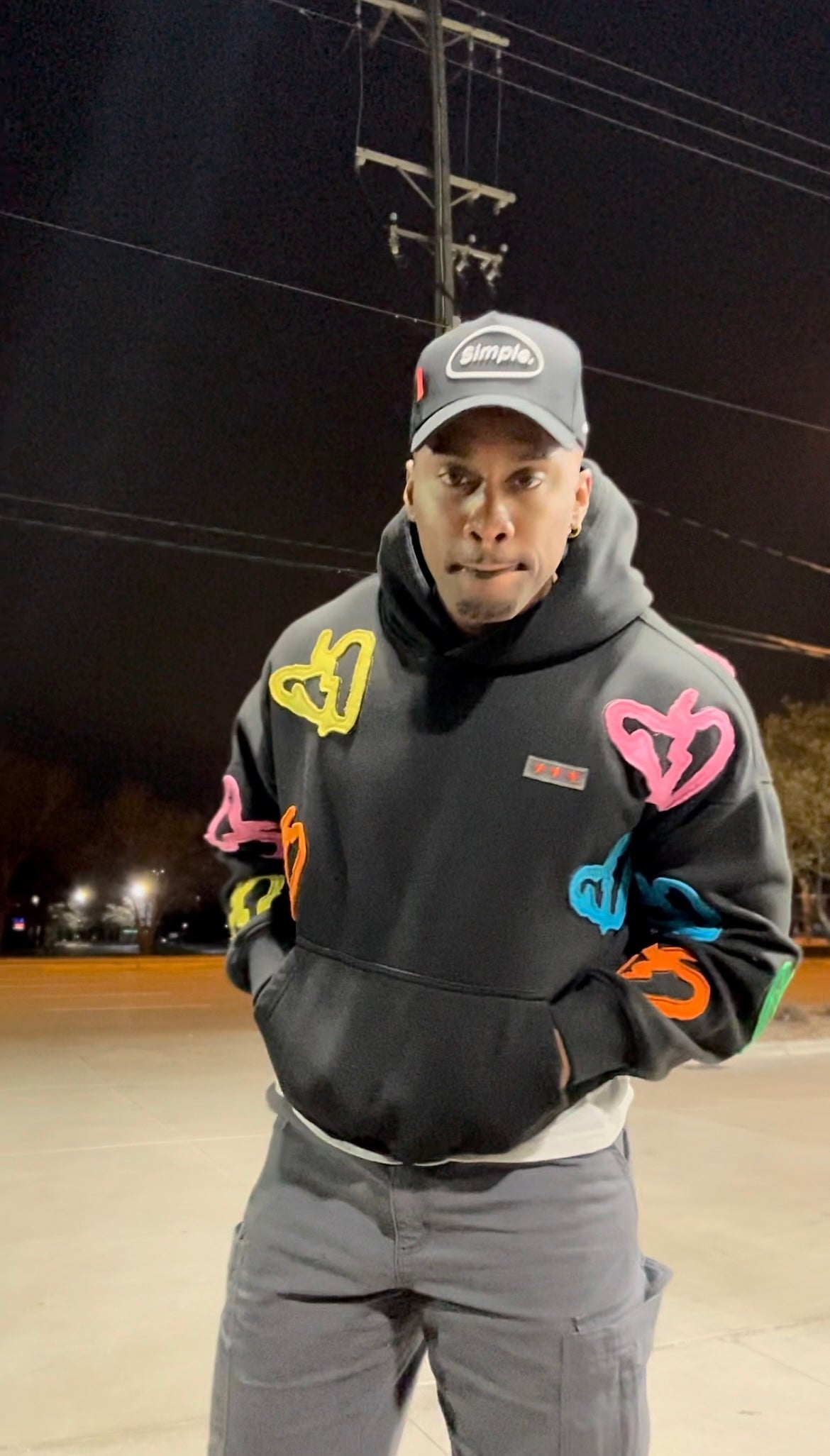 Aura Appliqué Cropped Hoodie