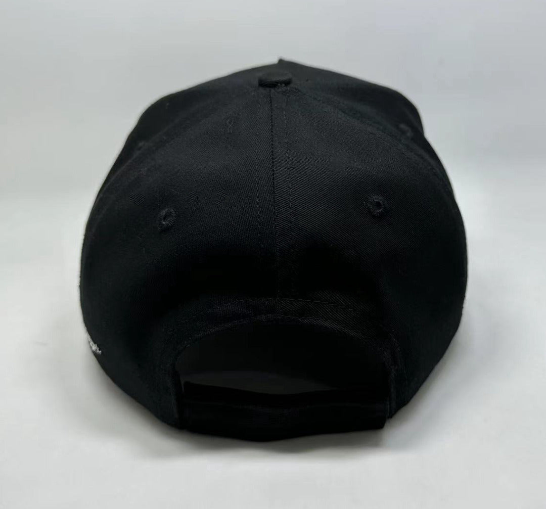 Black Statement Strap-back