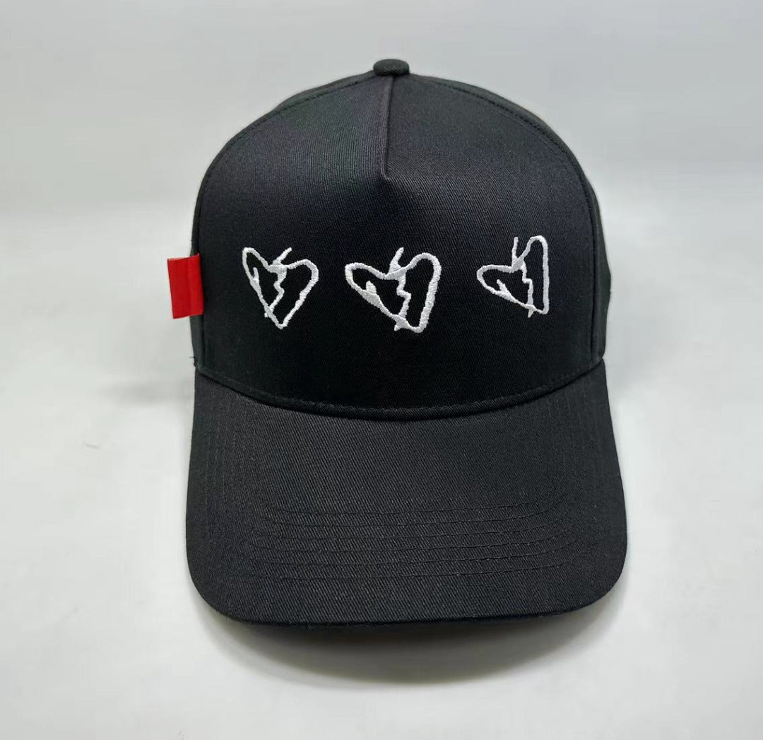 Black Statement Strap-back