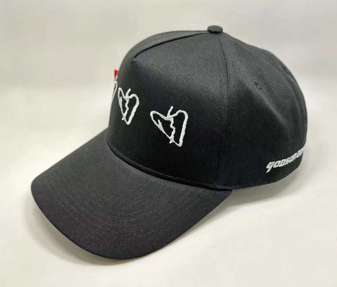 Black Statement Strap-back