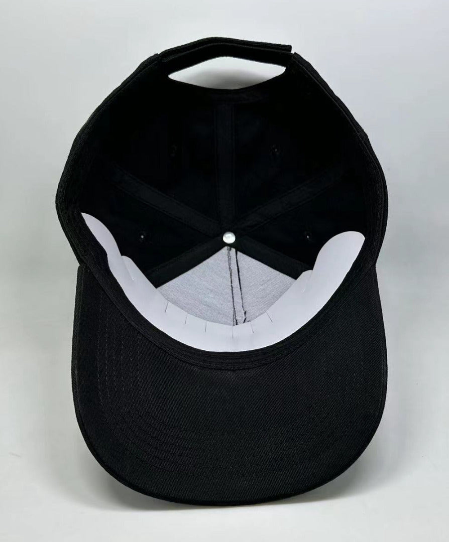 Black Statement Strap-back